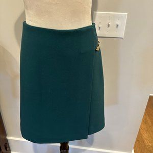 Ann Taylor Chain Trim Wrap Skirt - Green - Size 12